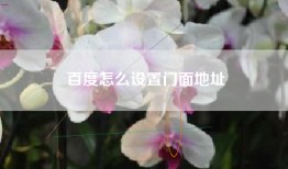 百度怎么设置门面地址