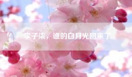 李子柒，谁的白月光回来了