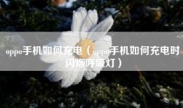 oppo手机如何充电（oppo手机如何充电时闪烁呼吸灯）