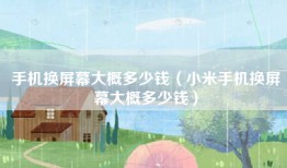 手机换屏幕大概多少钱（小米手机换屏幕大概多少钱）
