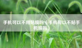 手机可以不用贴膜吗（手机可以不贴手机膜吗）