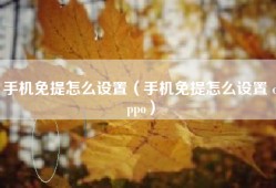 手机免提怎么设置（手机免提怎么设置 oppo）