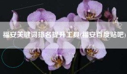 福安关键词排名提升工具(福安百度贴吧)