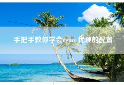 手把手教你学会nginx 代理的配置