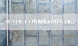 c接口手机（c口数据线适合什么手机）