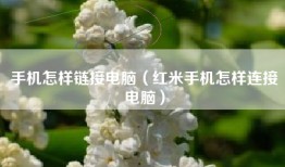 手机怎样链接电脑（红米手机怎样连接电脑）