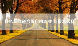 什么专业适合做自由职业 前景怎么样