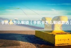 手机卡怎么解锁（手机卡怎么解锁激活）