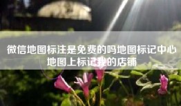 微信地图标注是免费的吗地图标记中心地图上标记我的店铺