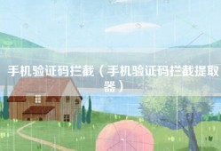 手机验证码拦截（手机验证码拦截提取器）