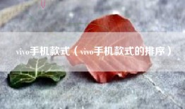 vivo手机款式（vivo手机款式的排序）