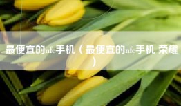 最便宜的nfc手机（最便宜的nfc手机 荣耀）