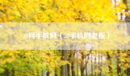 39网手机网（39手机网老板）