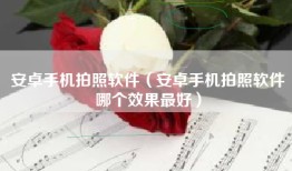 安卓手机拍照软件（安卓手机拍照软件哪个效果最好）