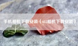 手机相机下载安装（612相机下载安装）