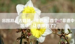 出国游、去县城、带老外...首个“非遗中国年”让谁赚到了？