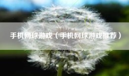 手机网球游戏（手机网球游戏推荐）
