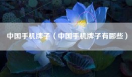 中国手机牌子（中国手机牌子有哪些）
