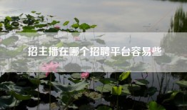 招主播在哪个招聘平台容易些