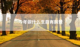 今年做什么生意有前景