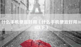 什么手机便宜好用（什么手机便宜好用300以下）