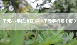 千元vivo手机推荐（vivo千元手机哪个好）