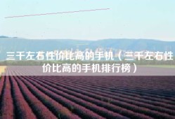 三千左右性价比高的手机（三千左右性价比高的手机排行榜）