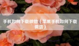 手机如何下载微信（苹果手机如何下载微信）