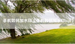 手机如何加水印（手机如何加水印logo）