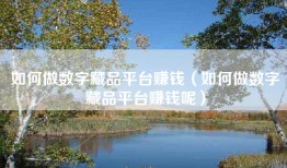 如何做数字藏品平台赚钱（如何做数字藏品平台赚钱呢）
