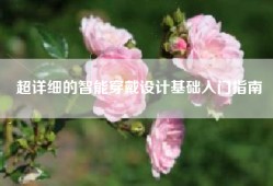 超详细的智能穿戴设计基础入门指南