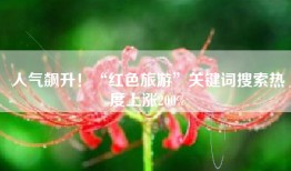 人气飙升！“红色旅游”关键词搜索热度上涨200%