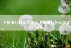 手机银行怎么绑定（手机银行怎么绑定手机设备）