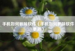 手机如何删除软件（手机如何删除软件更新）