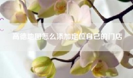高德地图怎么添加定位自己的门店