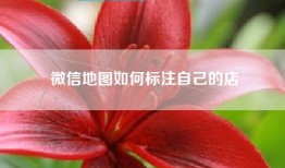微信地图如何标注自己的店