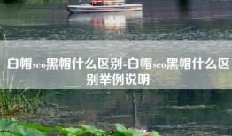 白帽seo黑帽什么区别-白帽seo黑帽什么区别举例说明