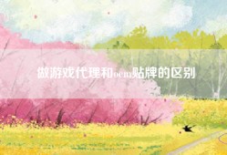 做游戏代理和oem贴牌的区别