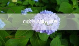 百度怎么赚钱教程