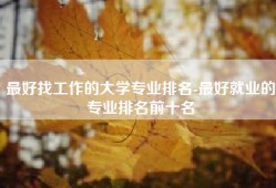最好找工作的大学专业排名-最好就业的专业排名前十名