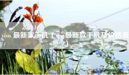 vivo 最新款手机（vivo最新款手机及价格表）