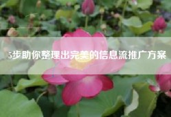 5步助你整理出完美的信息流推广方案