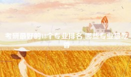 考研最好的13个专业排名 哪些专业最吃香