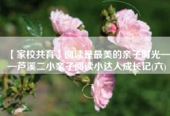 【家校共育】阅读是最美的亲子时光——芦溪二小亲子阅读小达人成长记(六)