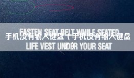 手机没有输入键盘（手机没有输入键盘了）