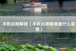 手机远程解锁（手机远程解锁是什么意思）