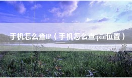 手机怎么查IP（手机怎么查ipad位置）