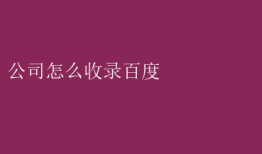 公司怎么收录百度 企业如何成功入驻百度，提升搜索曝光度