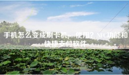 手机怎么变成刷卡机pos使用?NFC功能和快捷支付软件