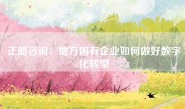 正略咨询：地方国有企业如何做好数字化转型
